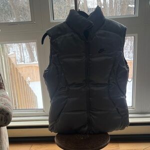 Nike Silver & Black Reversible Puffer Vest